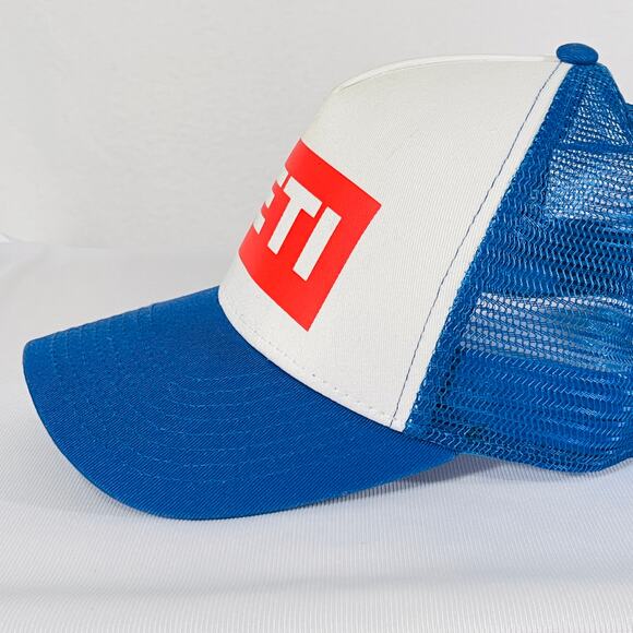 YETI American Logo Trucker Hat Men Adult Red White Blue Adjustable Snapback Cap - Picture 3 of 6